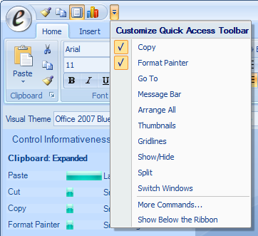 where is quick access toolbar